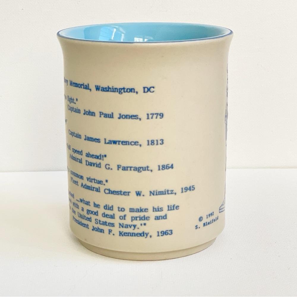 U.S. Navy Memorial Mug ©️1992 The Lone Sailor Military Veteran Coffee Cup - Picture 3 of 14